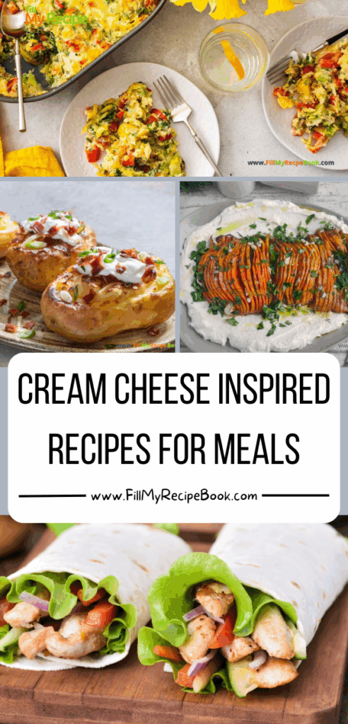 Cream cheese inspired recipes for meals ideas to create. Easy breakfast, oven baked casseroles these include low carb and keto and crockpots.