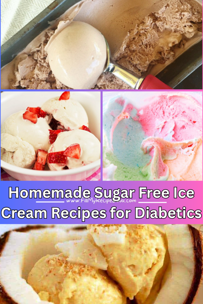 The best Homemade sugar free ice cream recipes for diabetics. Easy, creamy ice cream recipes with no added sugar for a delicious dessert.