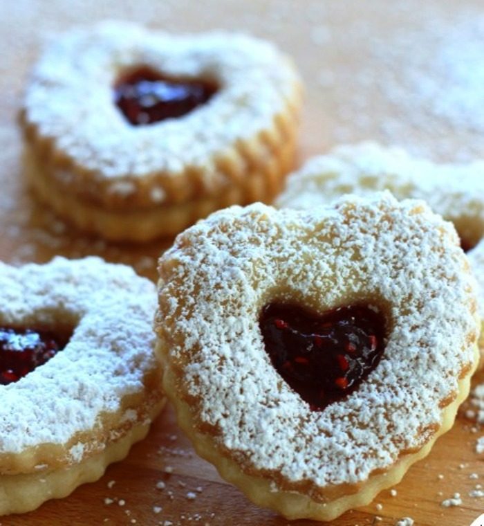 Traditionally linzer cookies