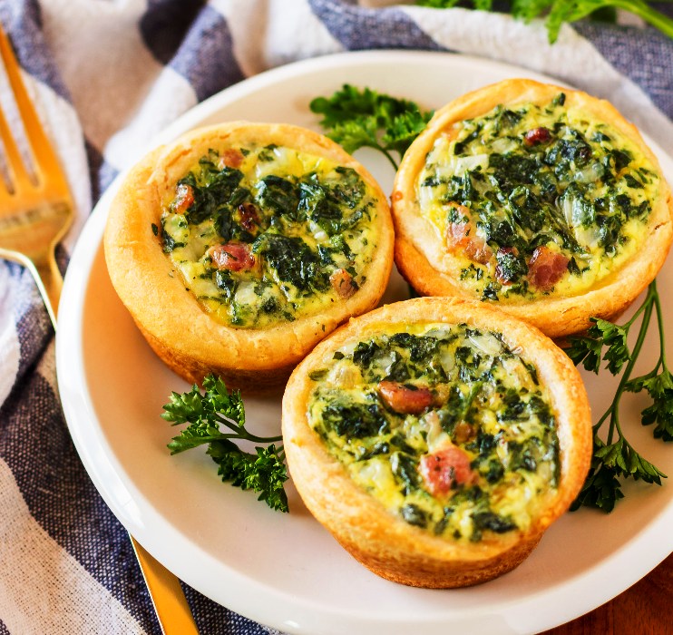 Mini-Spinach-Quiche-Recipe - Fill My Recipe Book