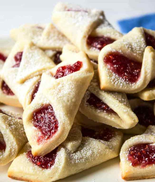 Raspberry bow tie cookies