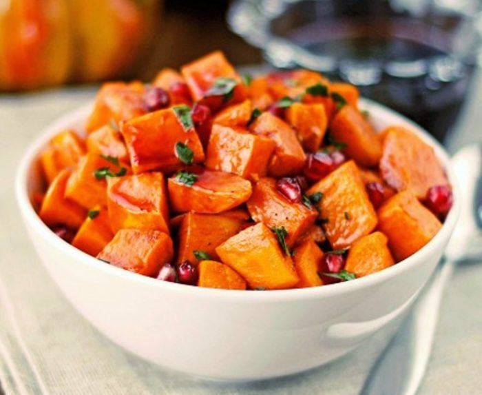 Roasted-sweet-potatoes-with-spiced-pomegranate-molasses