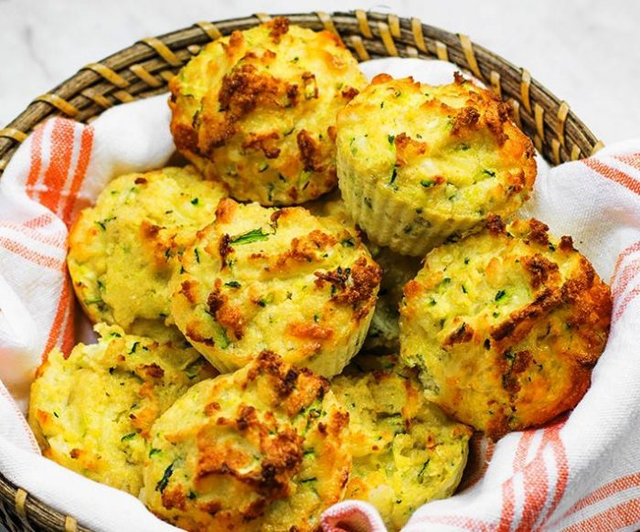 Low carb cheddar cheese & zucchini muffins