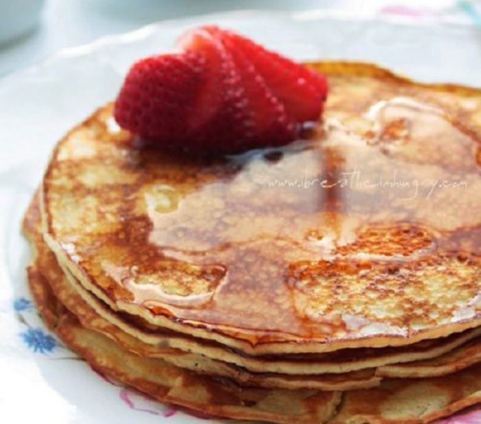 Delicious low carb cream cheese pancakes.