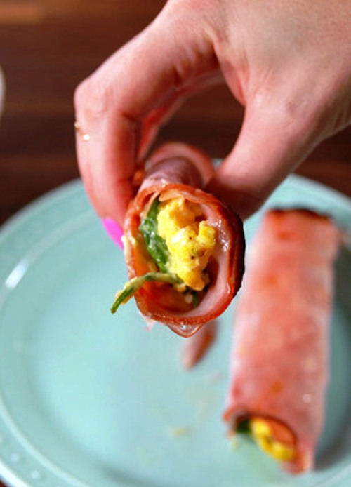 Ham and egg cheese roll ups