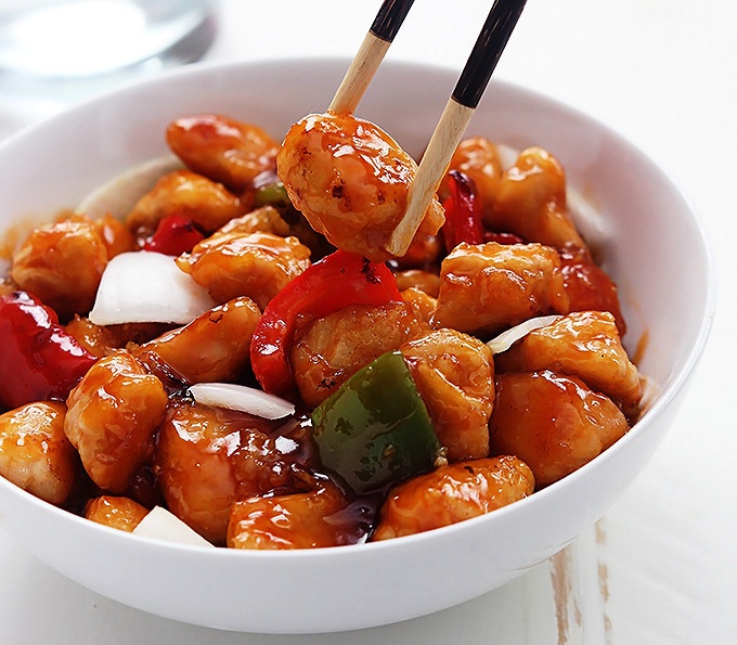 Healthy sweet and sour chicken
