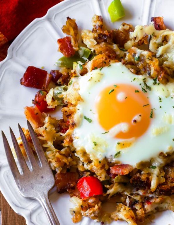 Crispy hash breakfast skillet