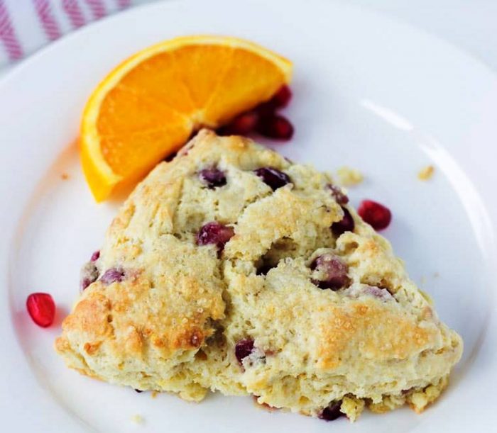 Pomegranate-orange-scones