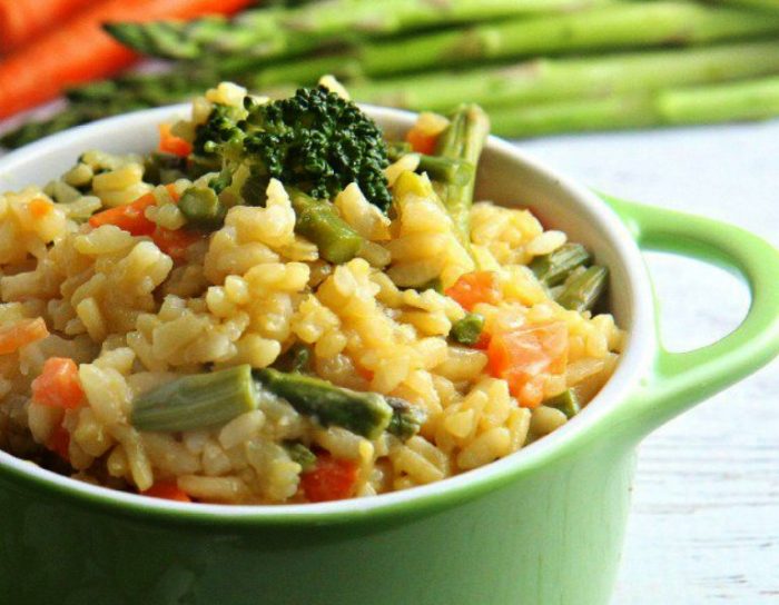 A farmer’s market favorite, this fast and easy Vegetable Risotto recipe is an elegant dish, perfect for weeknight meals or special occasions. 