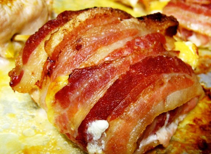 Bacon wrapped chicken