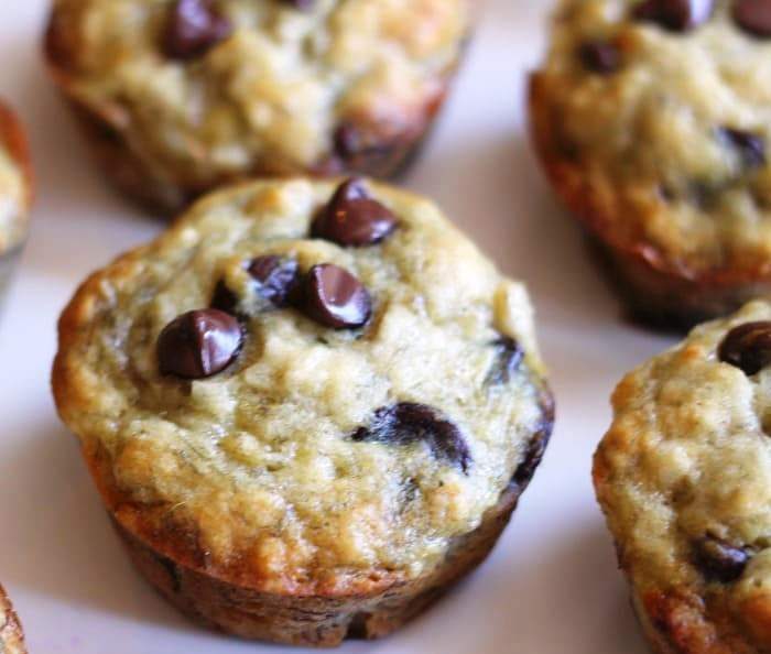 Banana chocolate chip muffins