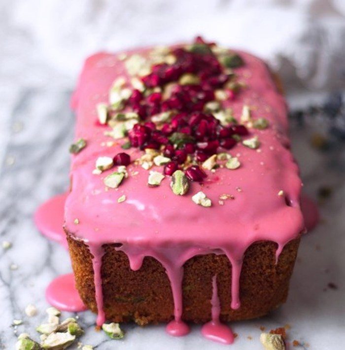 Healthy-carrot-pistachio-and-pomegranate-loaf-recipe