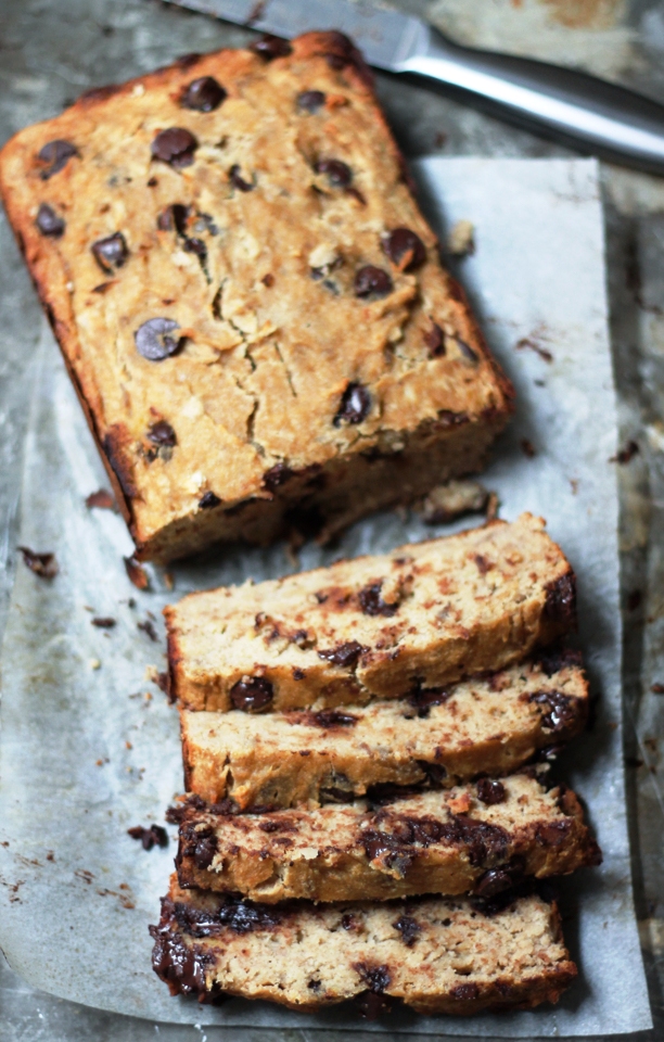 Chocolate-chip-coconut-flour-banana-bread-gluten-free-paleo