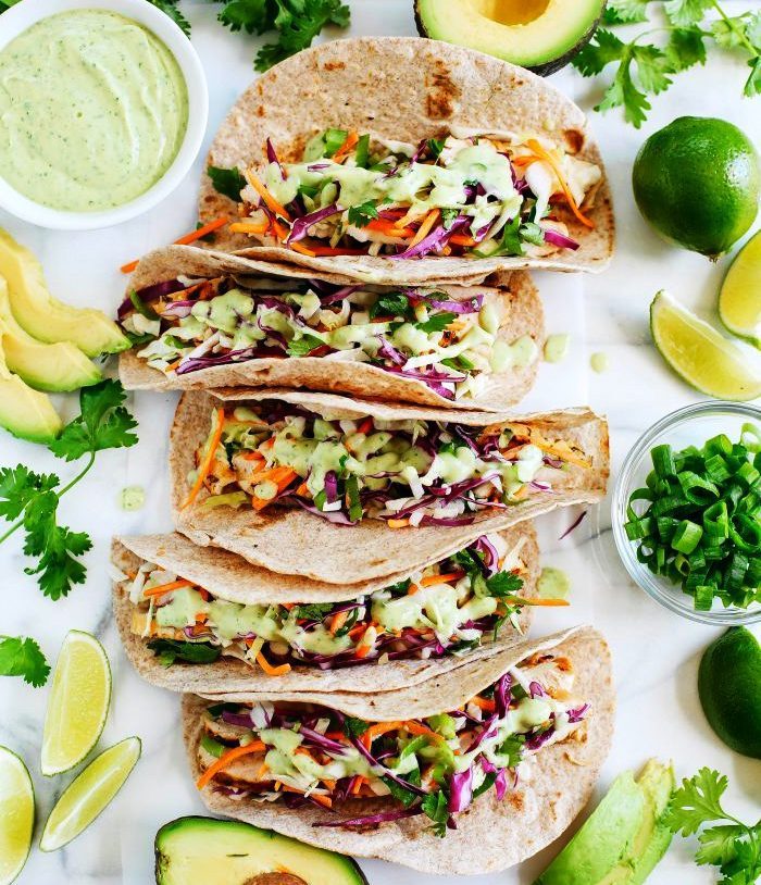 Cilantro lime chicken tacos