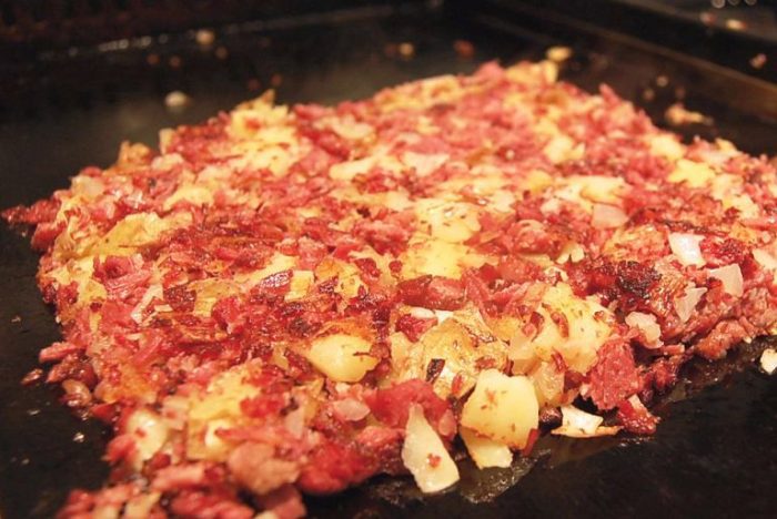 Homemade corned beef hash