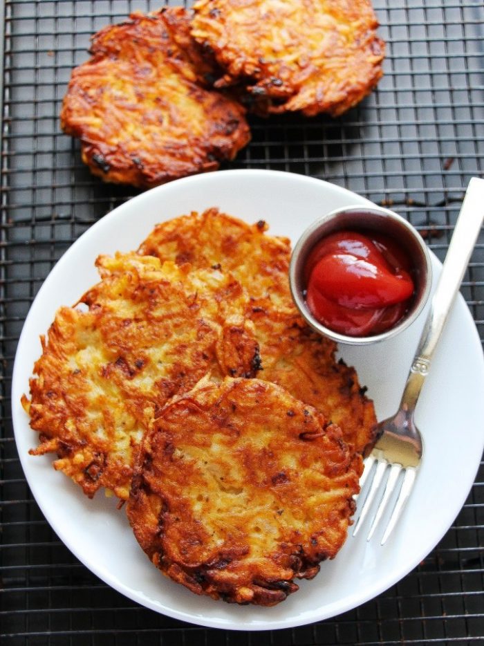 Simple restaurant style hashbrown breakfast patties