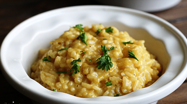 This creamy Parmesan Risotto is perfect as a first course or side dish. Serve it alongside a pan-seared steak, add scallops, or toss in mushrooms to make this a delicious meal.