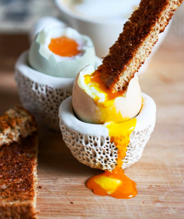 Soft-boiled eggs and soldiers