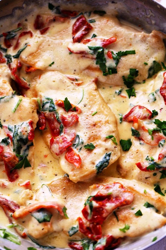 Creamy tuscan garlic chicken