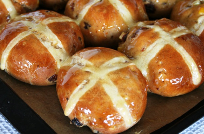 With Easter fast approaching, we have officially entered hot cross bun season.  I adore these sweet, fruity, spiced buns. 