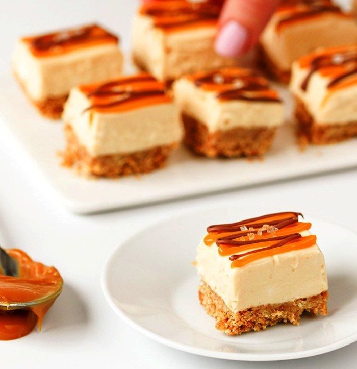 No-bake salted caramel cheesecake bites
