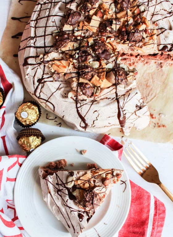 Ferrero-rocher-chocolate pavlova recipe