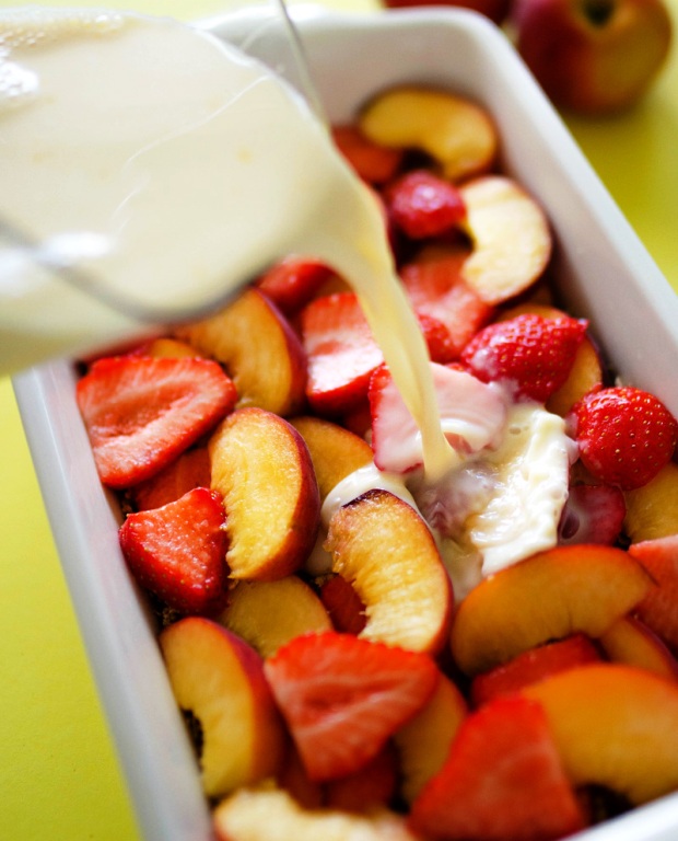 Summer fruit breakfast bake