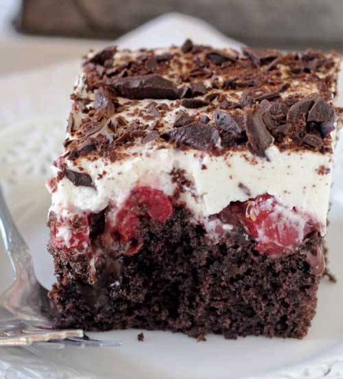 Black forest poke cake