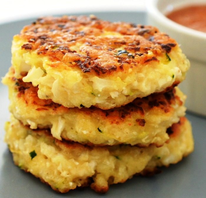 Cauliflower cheese and bacon fritters