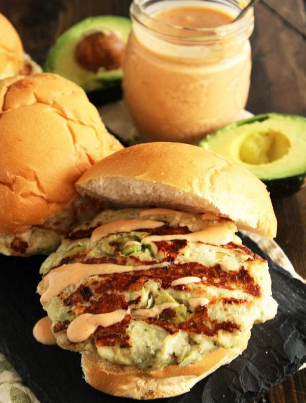 Chicken-avocado-burger