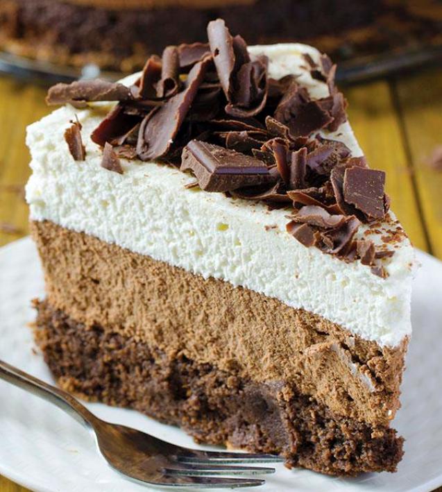 Triple-chocolate-mousse-cake