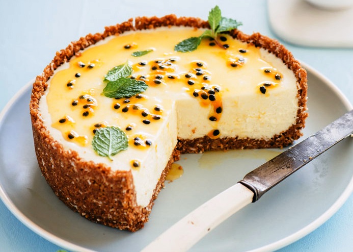 White-chocolate-passionfruit-cheesecake