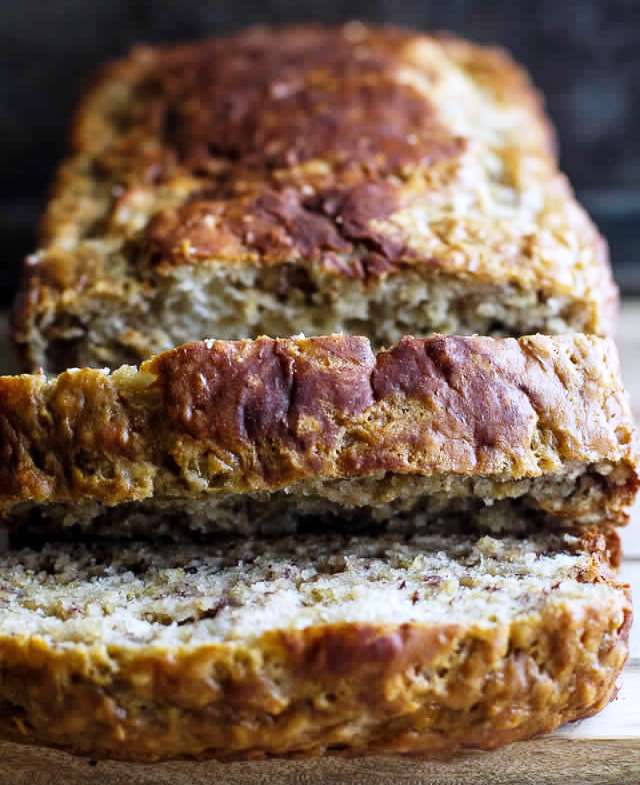 This healthier Greek Yogurt Banana Oat Bread is made without butter or oil, but so soft and tender that you’d never be able to tell! Naturally sweetened with plenty banana flavour, it makes a great healthier alternative to a traditional favourite!