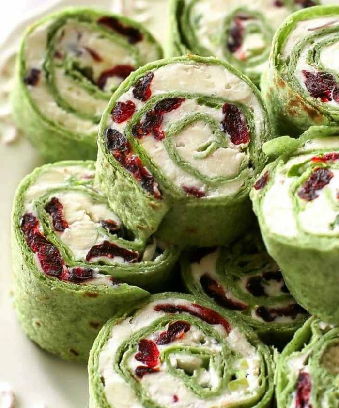 Cranberry-and-feta-pinwheels