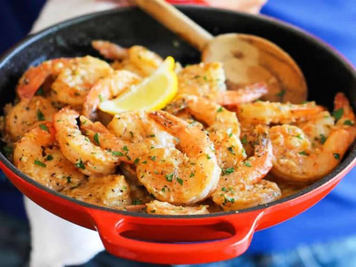 Garlic and shrimp bake