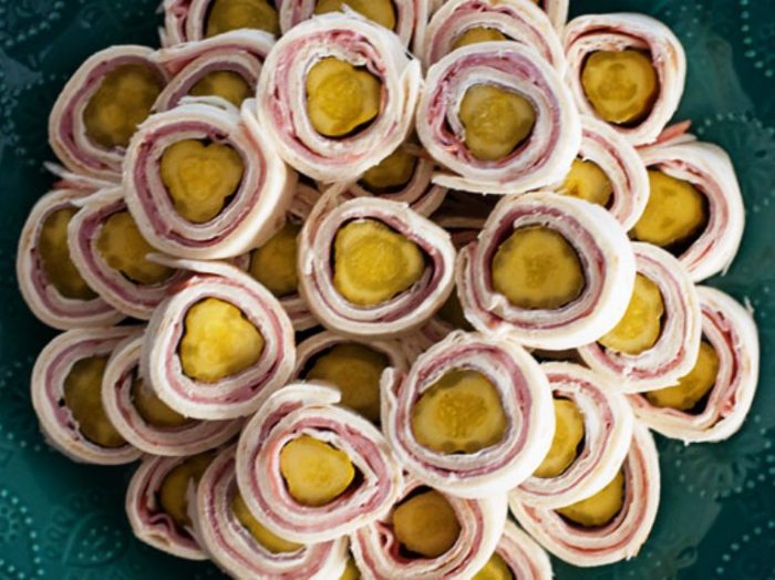 Classic-pickle-ham-roll pinwheels