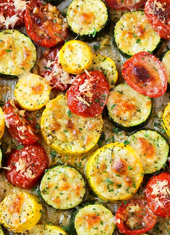 These sheet pan veggies are incredibly simple yet full of delicious flavor and make a great healthy, easy summer side dish to any meal.