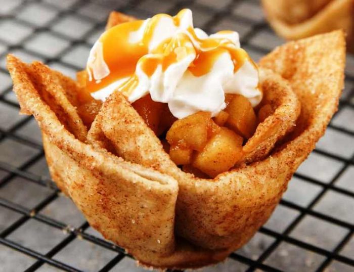 These Tortilla Apple Pie Cups have a crispy flour tortilla shell with a homemade cinnamon apple filling! This dessert takes just 20 minutes to make with with a few simple ingredients.