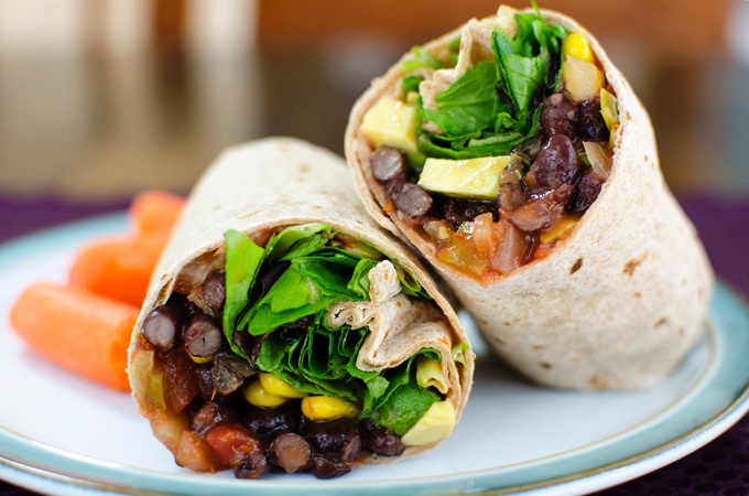 Black-bean-wrap-quick-and-easy