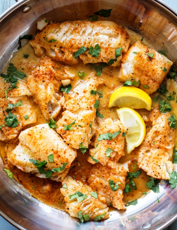 Buttered-cod-skillet