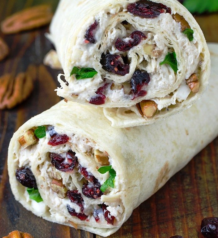 Chicken-cranberry-pecan-salad-wraps-recipe