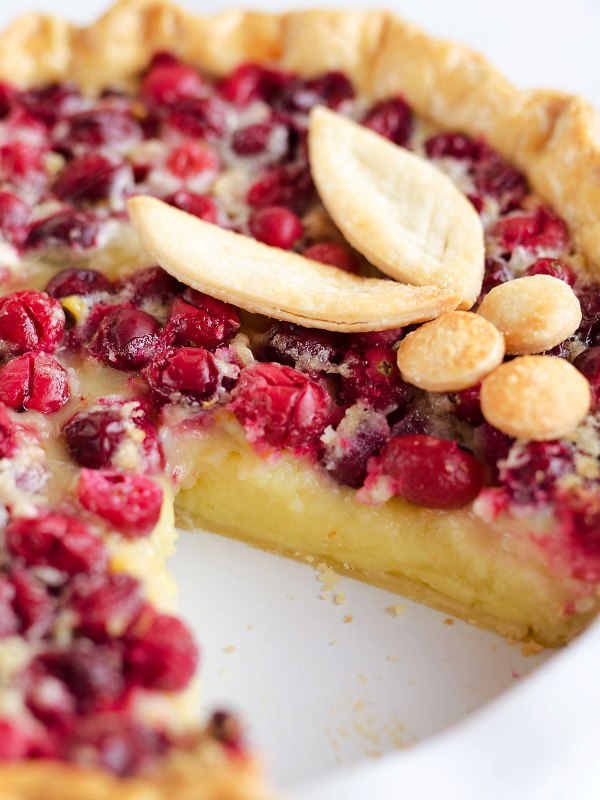 Cranberry-orange-custard-pie