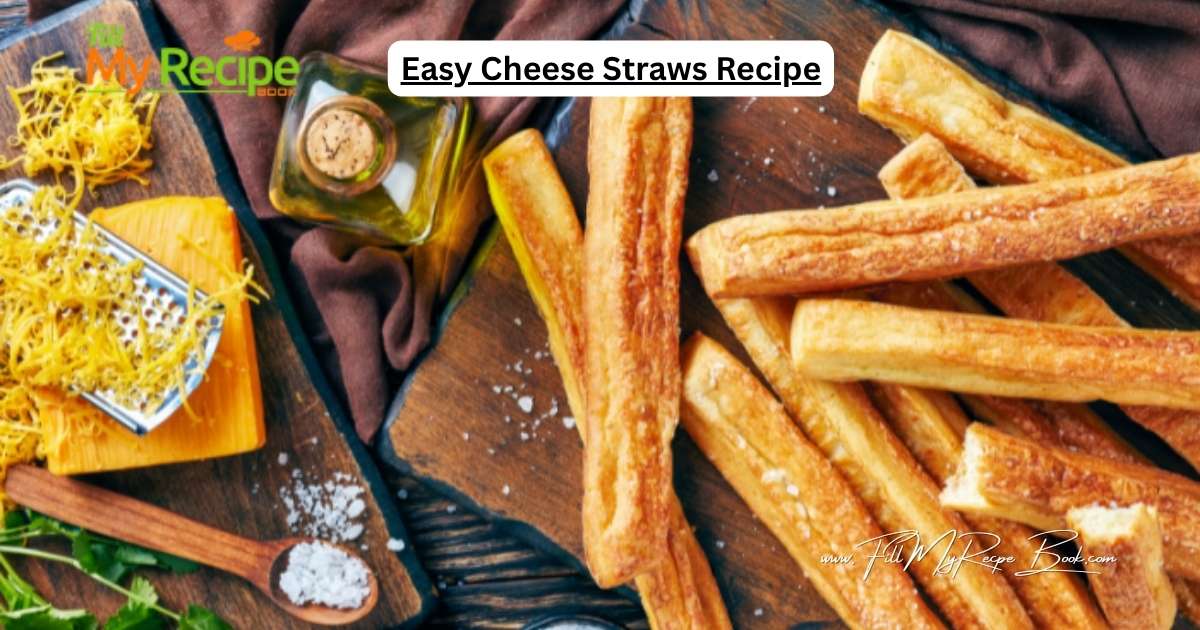 Easy Cheese Straws Recipe to bake for an appetizer or snack. The 4 ingredient mix form a crispy cheese cracker stick for snacks for parties.