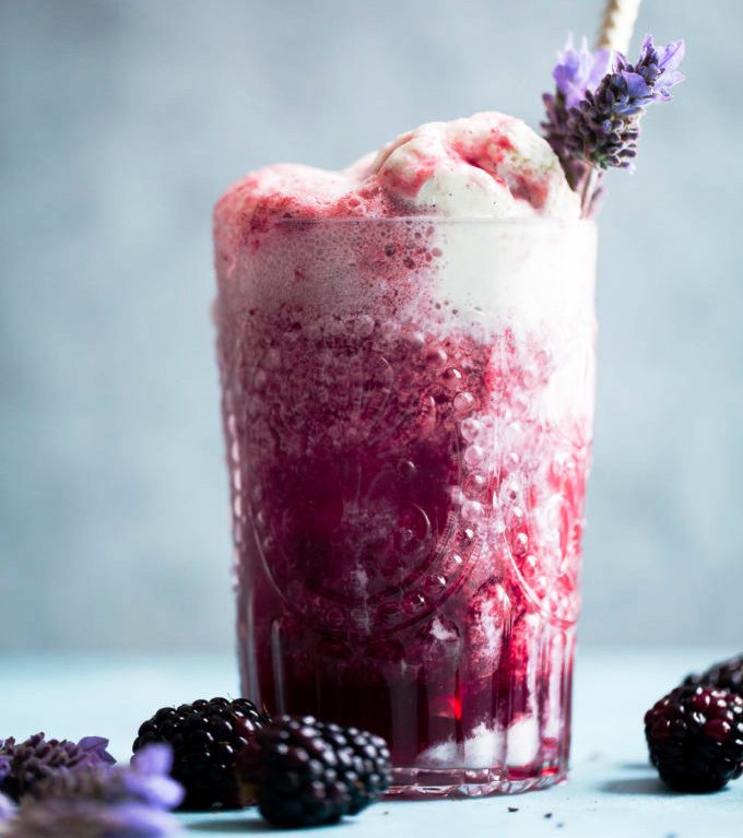 Lavender-earl-gray-blackberry-ice-cream-floats-vegan