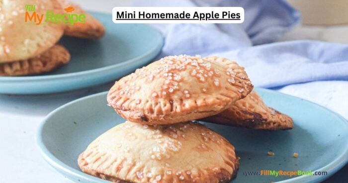 Mini Homemade Apple Pies recipes. Have some apples needing to be used. Make this apple pie fillings, with puff pastry dough.