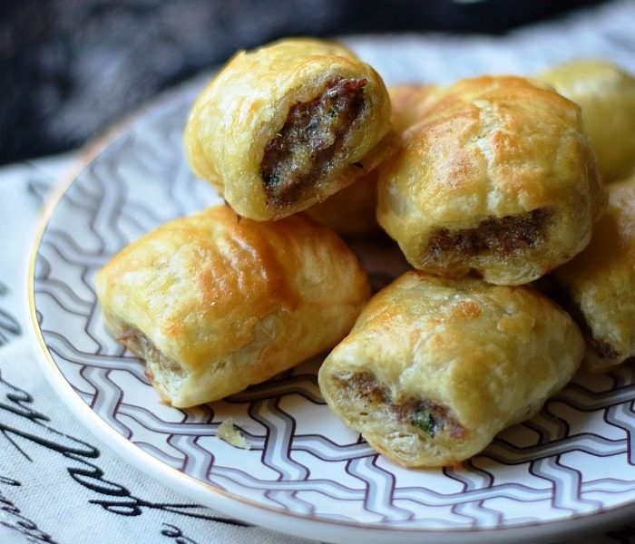 No party is complete without Puff Pastry Sausage Rolls, they are everyone’s favorite appetizer! Crispy puff pastry surrounding spiced sausage, who could possibly resist?