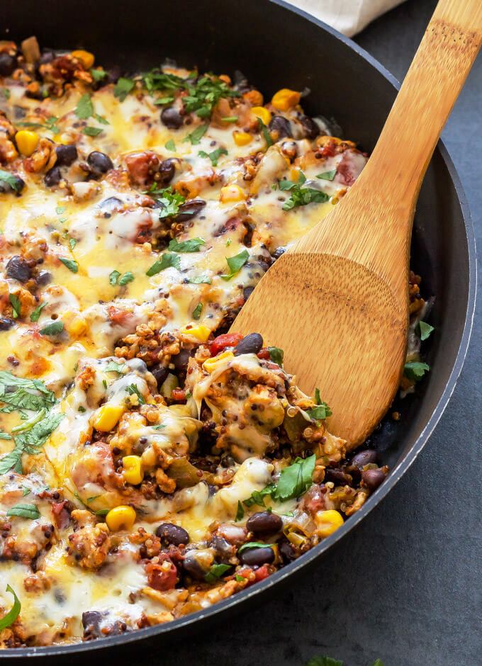 Turkey-taco-quinoa-skillet