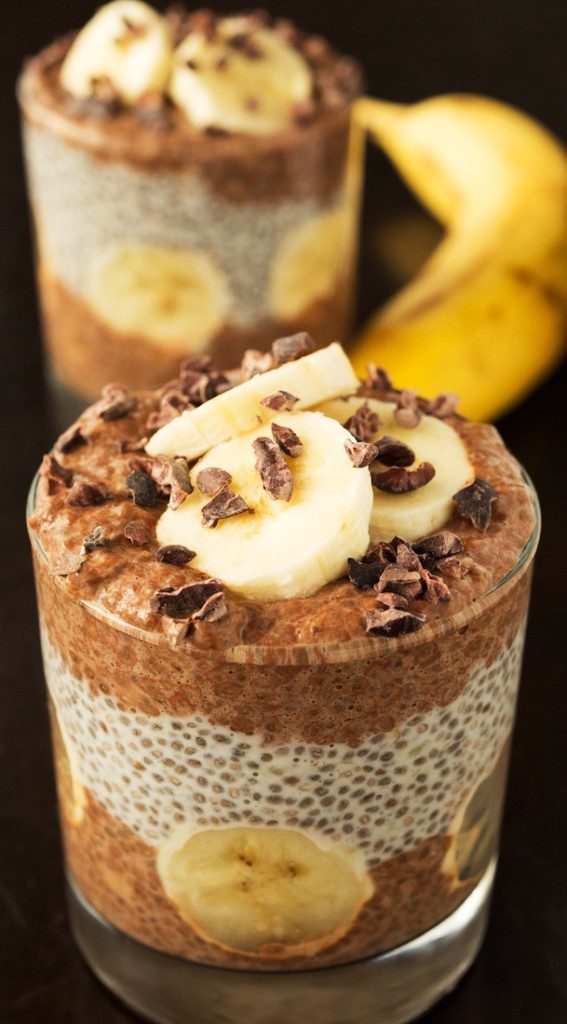 I love easy, make-ahead recipes. It also doesn’t hurt when they are budget friendly, healthy, and ridiculously good looking like this Banana Cacao Chia Seed Pudding Parfait.