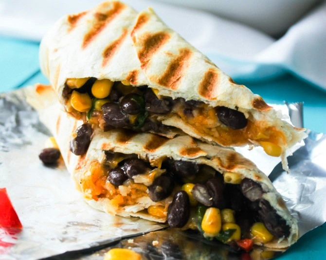 Crispy-black-bean-and-rice-burritos