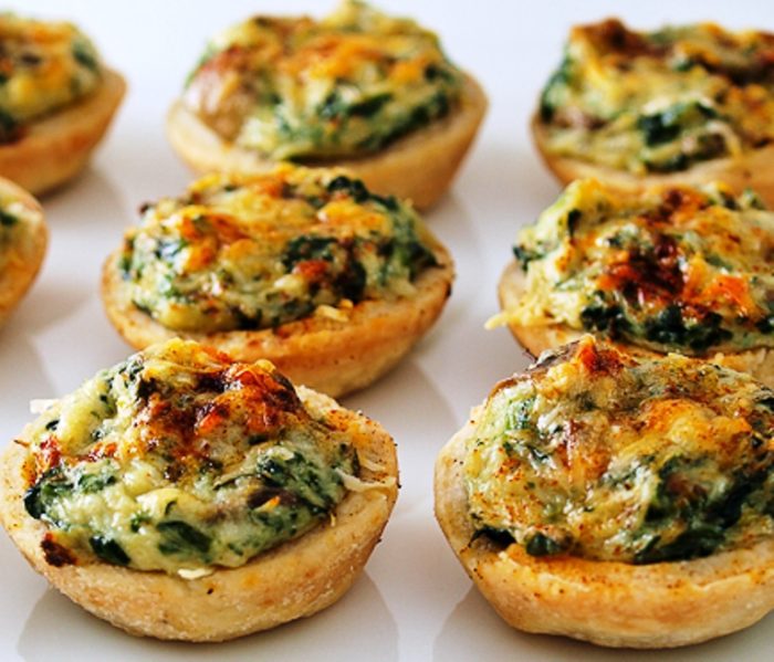 Mini-crab-spinach-and-mushroom-tarts